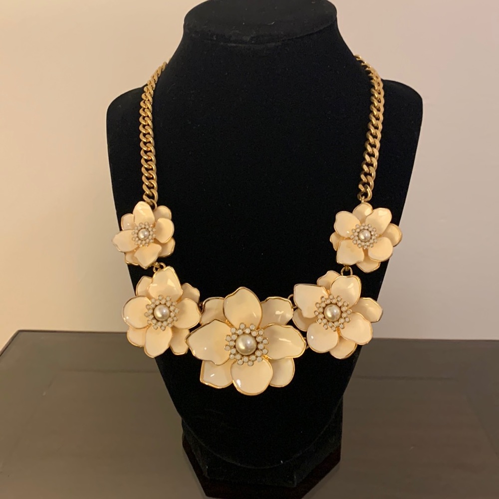 Joan Rivers Classic Collection enamel flower statement necklace